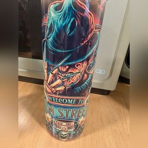 Horror-Themed Skinny Tumbler Freddy Elm St NIB
